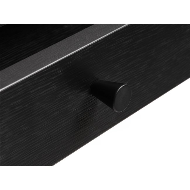 Office table Usakola, black, MDF/metal, H76x120x60cm