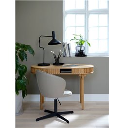 Office table Ukarno, natural color, oak veneer/solid oak, H75x120x60cm