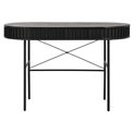 Office table Usien, black, oak veneer/solid oak, H75x120x60cm
