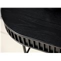 Office table Usien, black, oak veneer/solid oak, H75x120x60cm