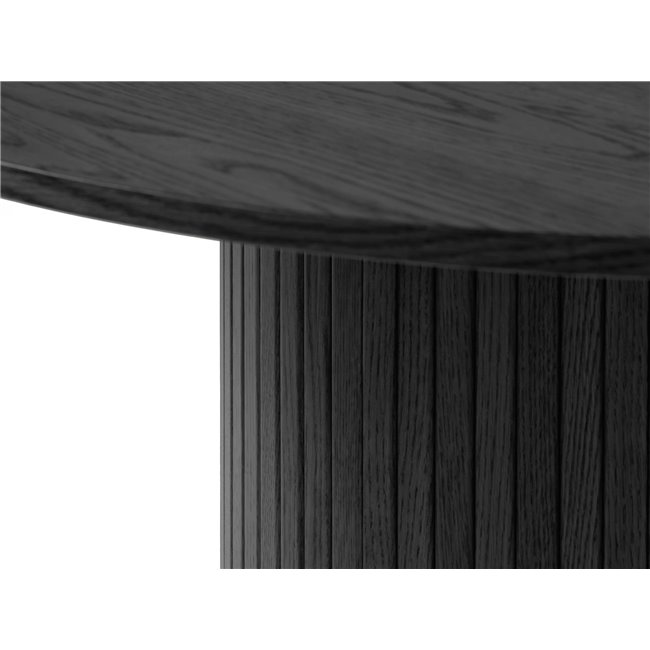 Table Nola, black oak veneer/MDF, D120cm H75cm