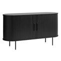 Sideboard Nola, black oak veneer/MDF, H76x140x45cm