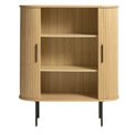 Cabinet Nola, natural color, metal/oak veneer/MDF, H118x100x40cm