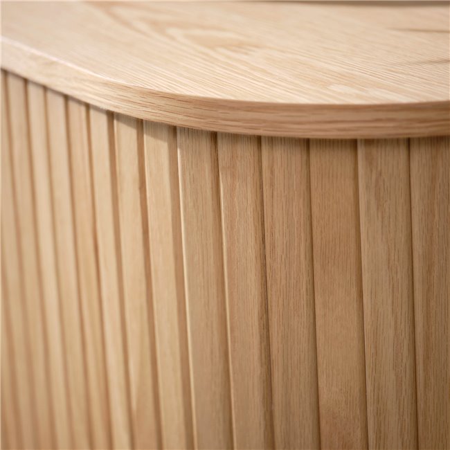 Cabinet Nola, natural color, metal/oak veneer/MDF, H118x100x40cm