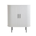 Cabinet Nola, white, metal/oak veneer/MDF, H118x100x40cm