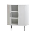 Cabinet Nola, white, metal/oak veneer/MDF, H118x100x40cm