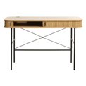 Desk Nola, natural/black, metal/oak veneer/MDF, H75x120x60cm