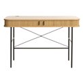Desk Nola, natural/black, metal/oak veneer/MDF, H75x120x60cm