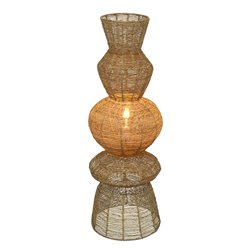 Floor lamp TITUS NAT, jute lampshade, H109cm, D37cm, E27 40W(MAX)