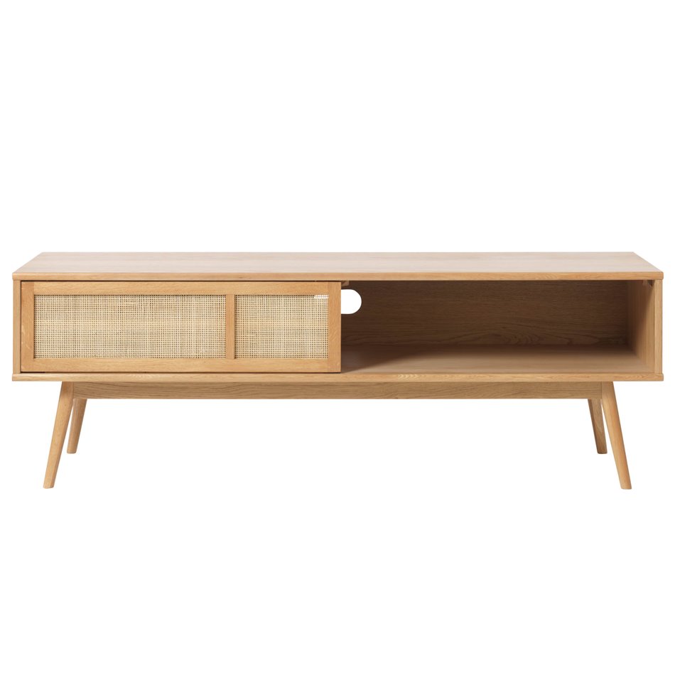 ТВ столик Ubarali, натурального цвета, шпон дуба/MDF, H50х150х45см