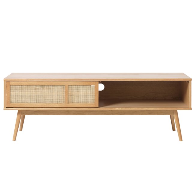 ТВ столик Ubarali, натурального цвета, шпон дуба/MDF, H50х150х45см
