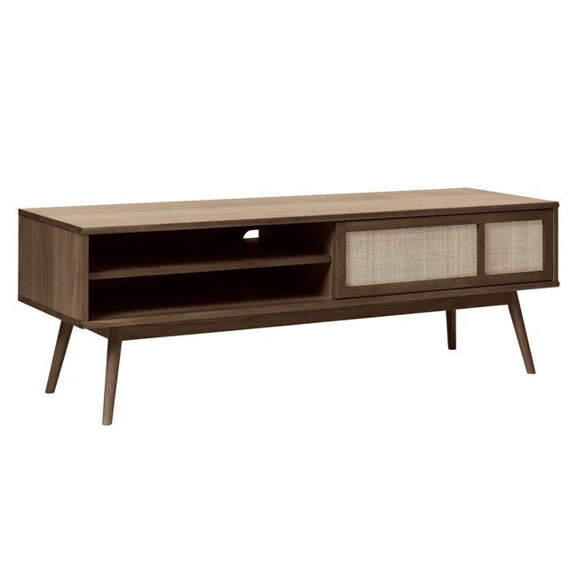 TV galdiņš Ubarali, tumši tonēts ozolkoka finierējums/MDF, H50x150x45cm