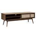 TV galdiņš Ubarali, tumši tonēts ozolkoka finierējums/MDF, H50x150x45cm
