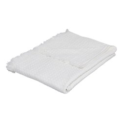 Throw Waffle Widdy, white, 130x180cm