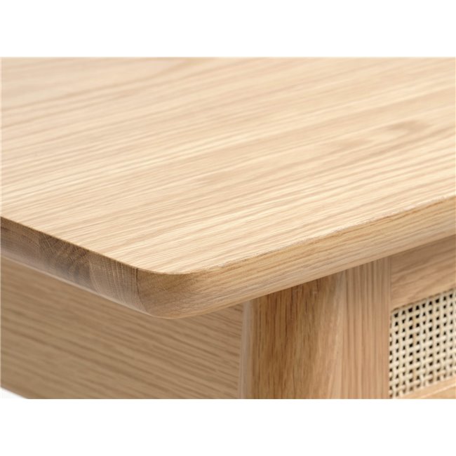 Console Ubarali, natural color, plywood/oak veneer, H75x110x40cm