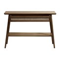 Console Ubarali, smoked oak color, plywood/oak veneer, H75x110x40cm