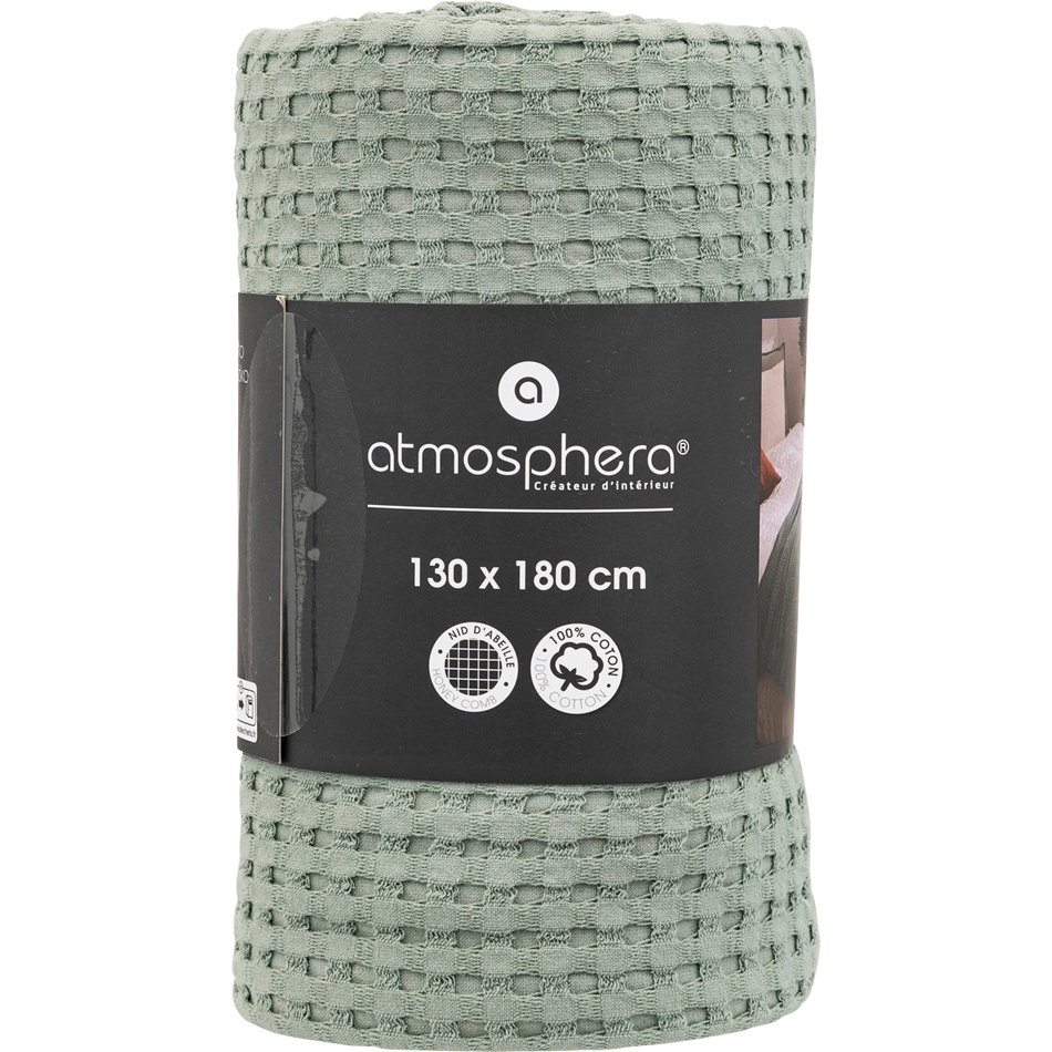 Покрывало Waffle Widdy, сине-серый, 130x180cm