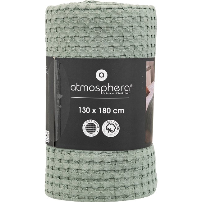 Покрывало Waffle Widdy, сине-серый, 130x180cm