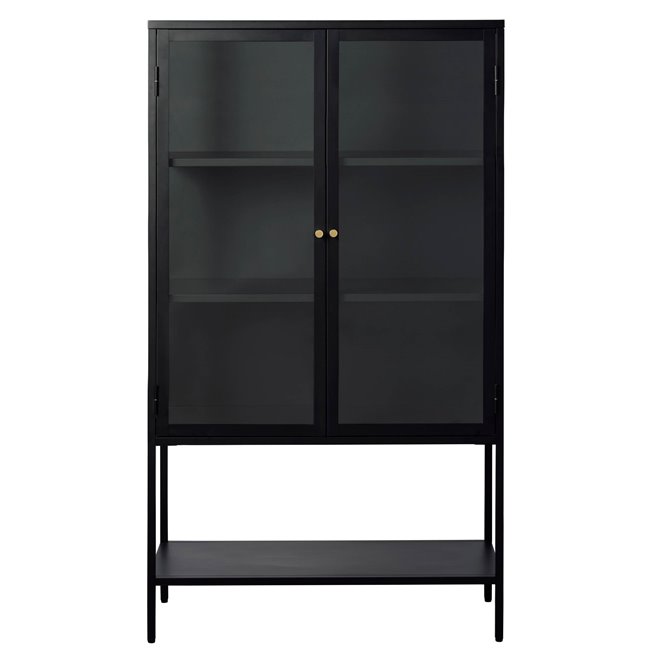 Витрина Ukarmel, черная, сталь/закаленное стекло, H160х90х40см