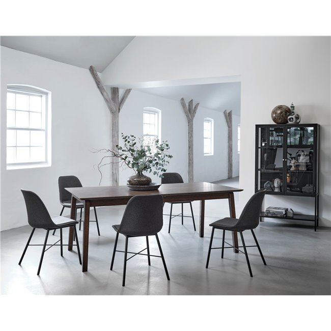 Витрина Ukarmel, черная, сталь/закаленное стекло, H160х90х40см