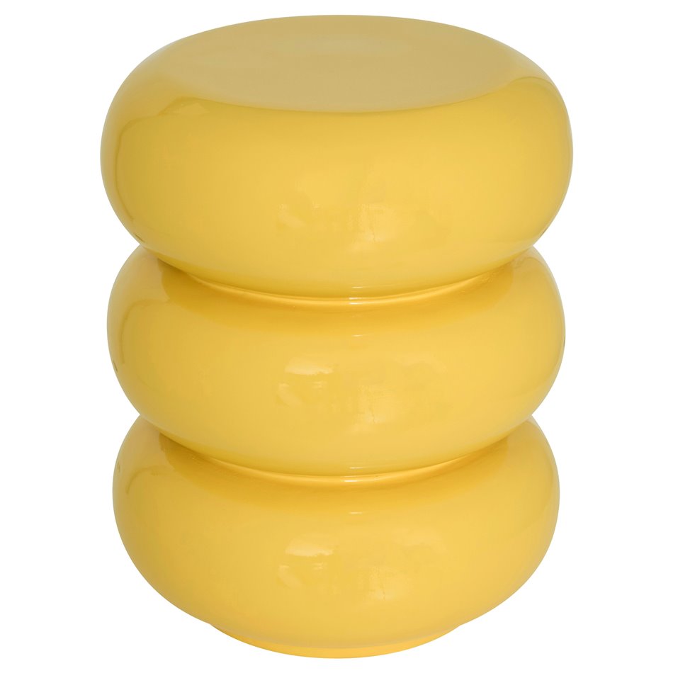 Coffe table Yellow Stoneto, D35cm H43cm