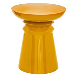 Coffee table TOTEM JAYA MTD, metal, mustard color, D38cm H43cm