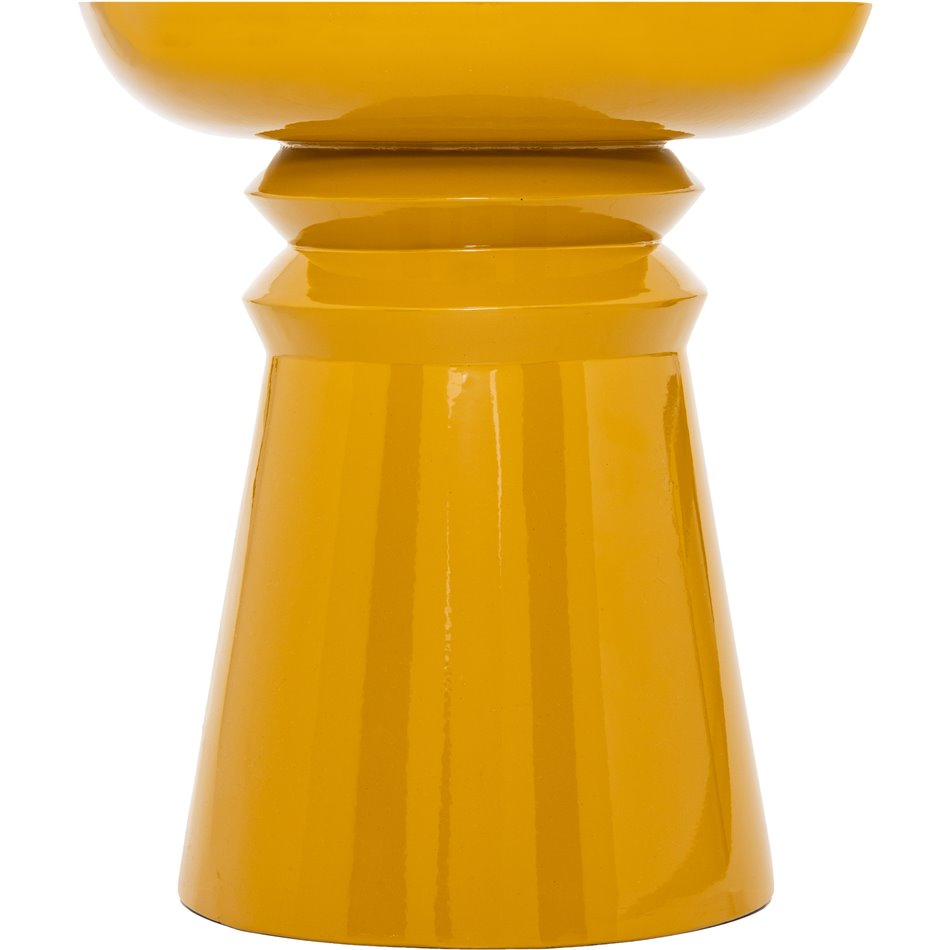 Coffee table TOTEM JAYA MTD, metal, mustard color, D38cm H43cm