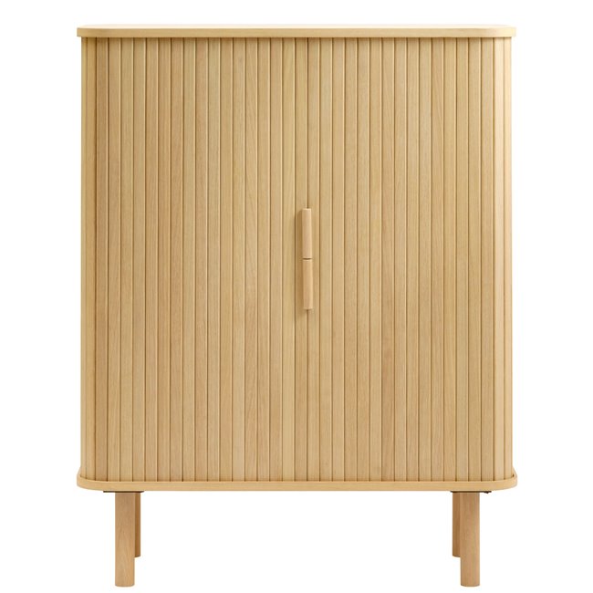 Cabinet Unkavo, natural color, oak veneer/MDF, H113x90x40cm