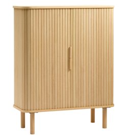Skapis Unkavo, naturālā krāsā, ozolkoka finierējums/MDF, H113x90x40cm