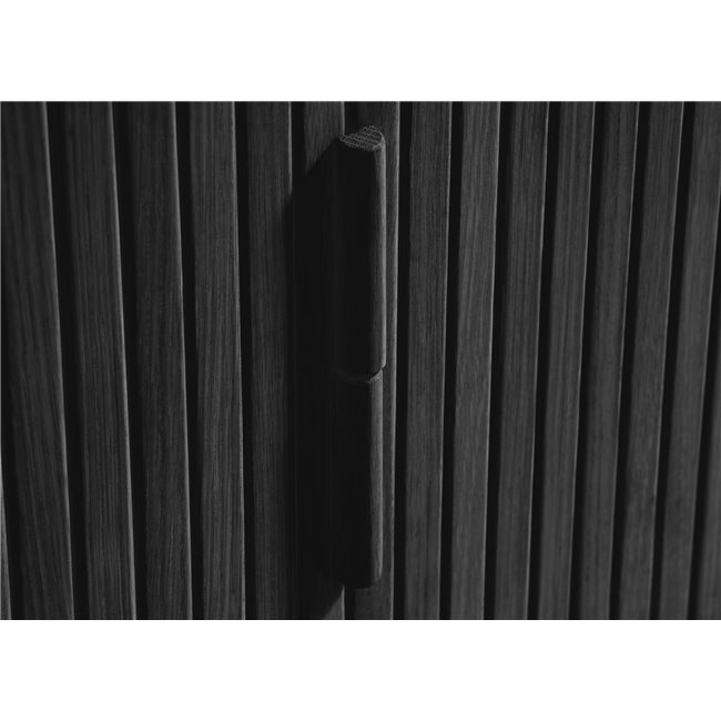 Шкаф Unkavo, черный, шпон дуба/MDF, H113х90х40см