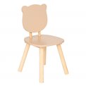 Kids chair Sweet bear, MDF/pine wood legs., H49x26x26cm, seat height 24cm