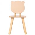 Kids chair Sweet bear, MDF/pine wood legs., H49x26x26cm, seat height 24cm