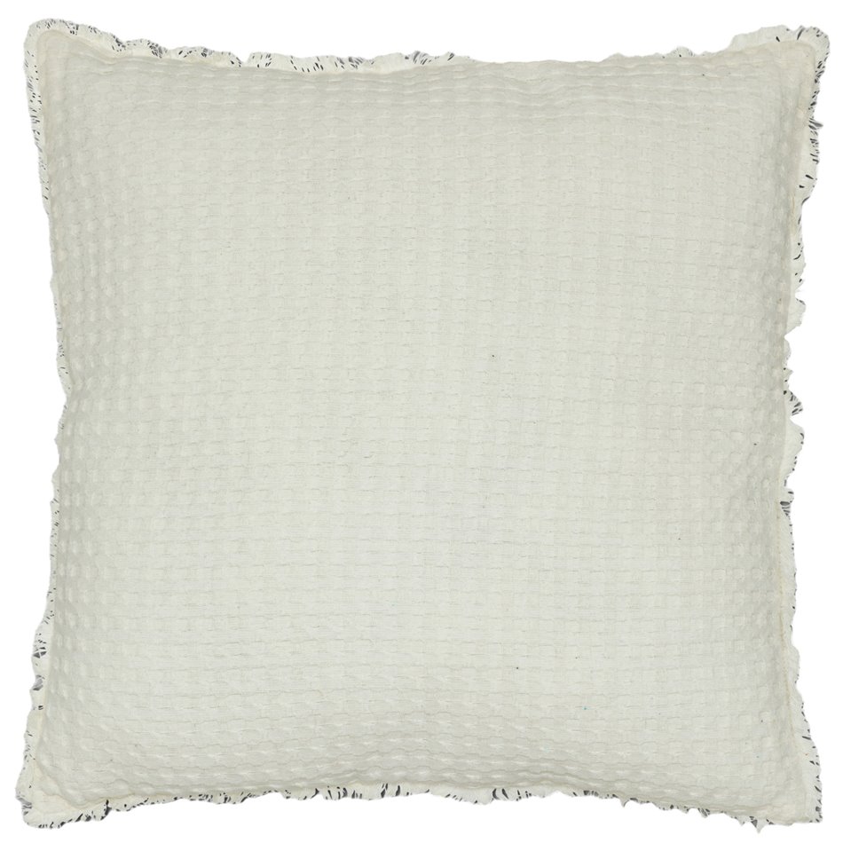 Decorative cushion Waffle Widdy, white, 45x45cm