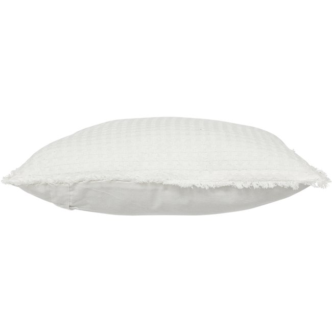 Decorative cushion Waffle Widdy, white, 45x45cm