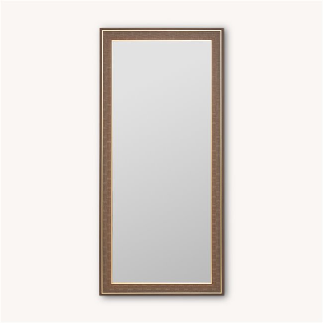 Mirror Brown Anke, brown/gold color, H160x74x2.3cm
