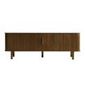 ТВ столик Unkavo, тёмно тонированный шпон дуба/MDF, H55.5x160x40см