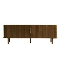 TV galdiņš Unkavo, tumši tonēts ozolkoka finierējums/MDF, H55.5x160x40cm