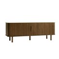 ТВ столик Unkavo, тёмно тонированный шпон дуба/MDF, H55.5x160x40см