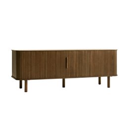 TV galdiņš Unkavo, tumši tonēts ozolkoka finierējums/MDF, H55.5x160x40cm