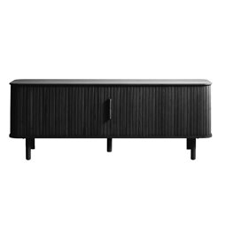 TV galdiņš Unkavo, melna ozola krāsa, ozolkoka finierējums/MDF, H55.5x160x40cm