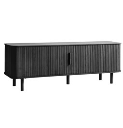 TV galdiņš Unkavo, melna ozola krāsa, ozolkoka finierējums/MDF, H55.5x160x40cm