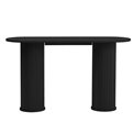 Console Nola, black, oak veneer/MDF, H75x130x40cm