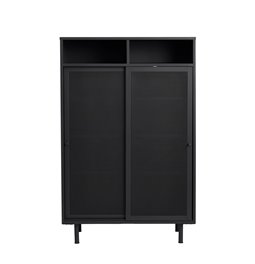 Cabinet Uvep, black, steel, H140x90x40cm