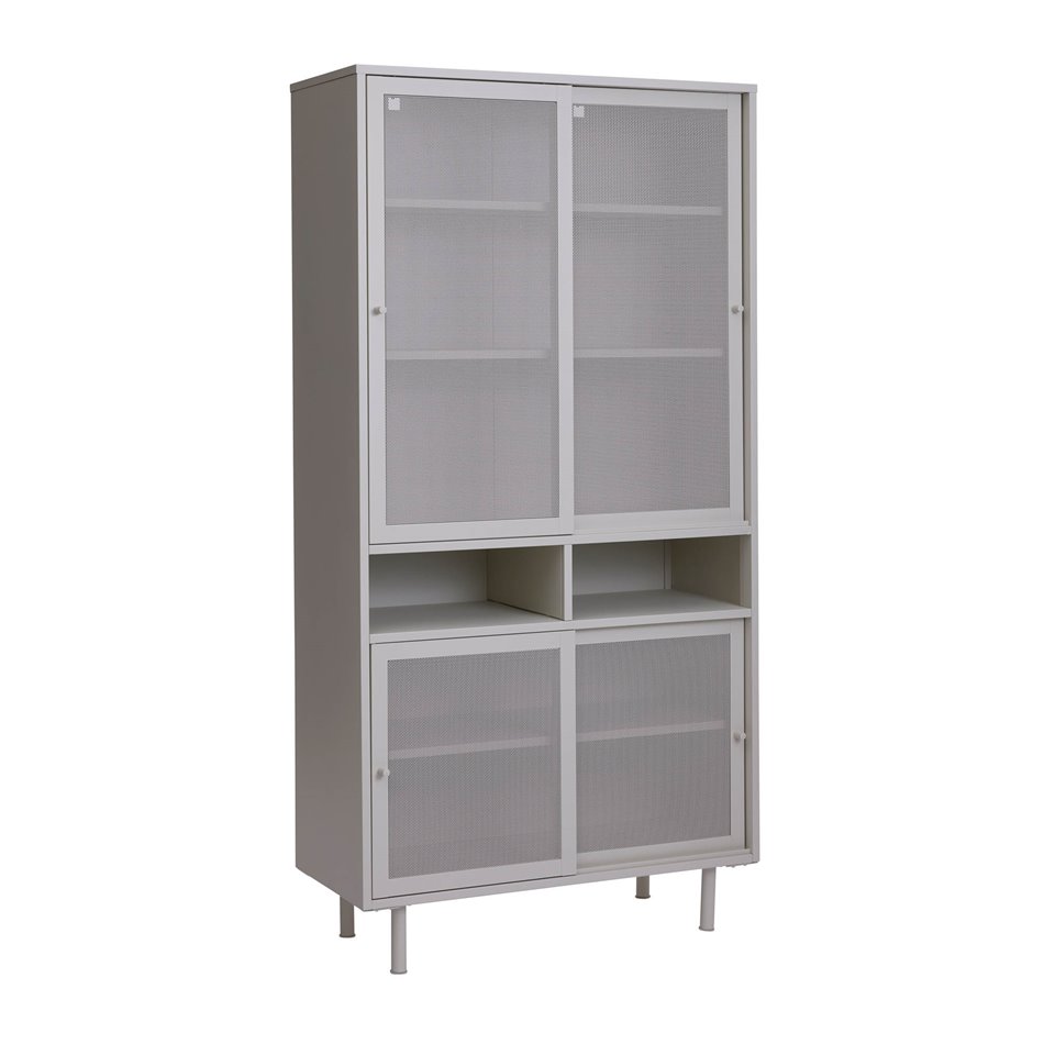 Cabinet Uvep, grey, steel, H180x90x40cm