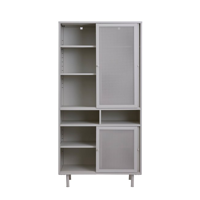 Cabinet Uvep, grey, steel, H180x90x40cm