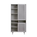Cabinet Uvep, grey, steel, H180x90x40cm