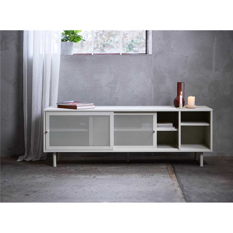 ТВ столик Uvep, серый, стальная, H55x160x45см