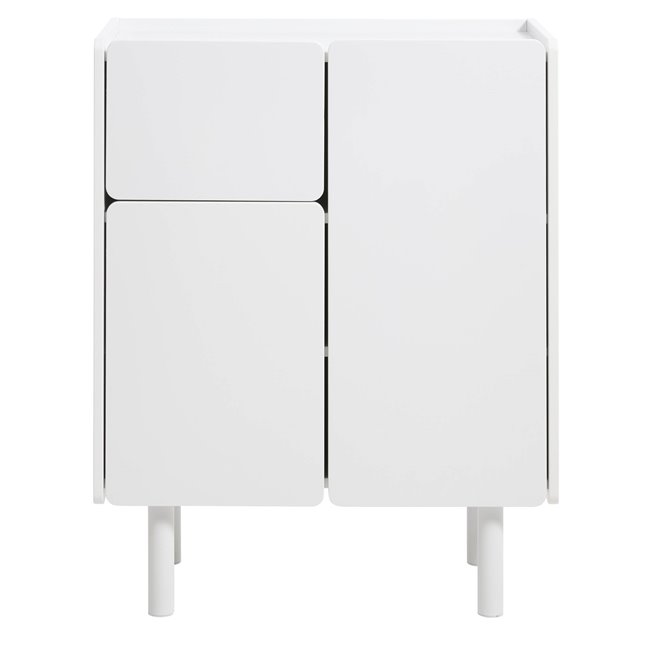 Cabinet Unbera, white, MDF, H100x80x40cm