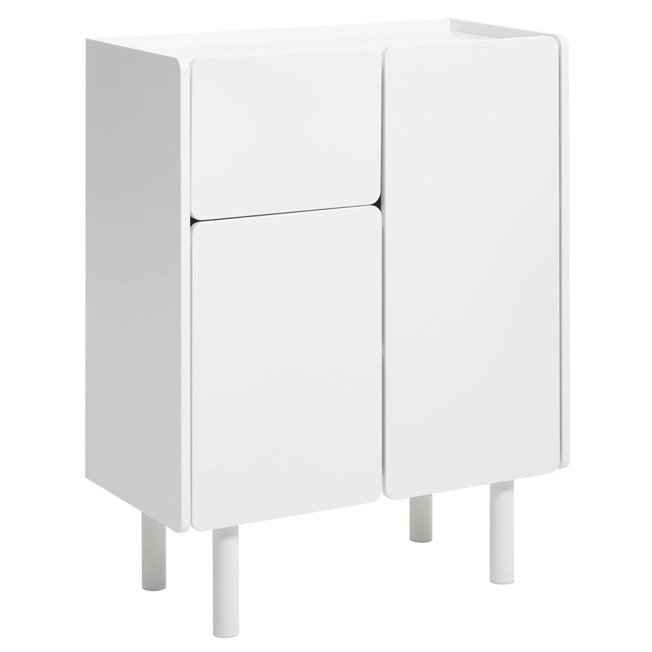 Cabinet Unbera, white, MDF, H100x80x40cm
