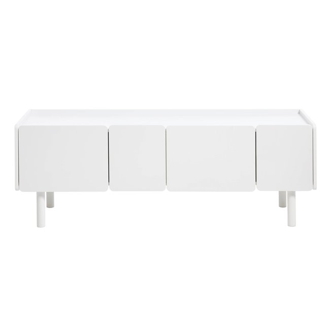 ТВ столик Unbera, белый, MDF, H55х160х45см
